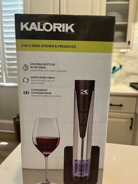 Kalorik 2 in 1 wine opener and preserver